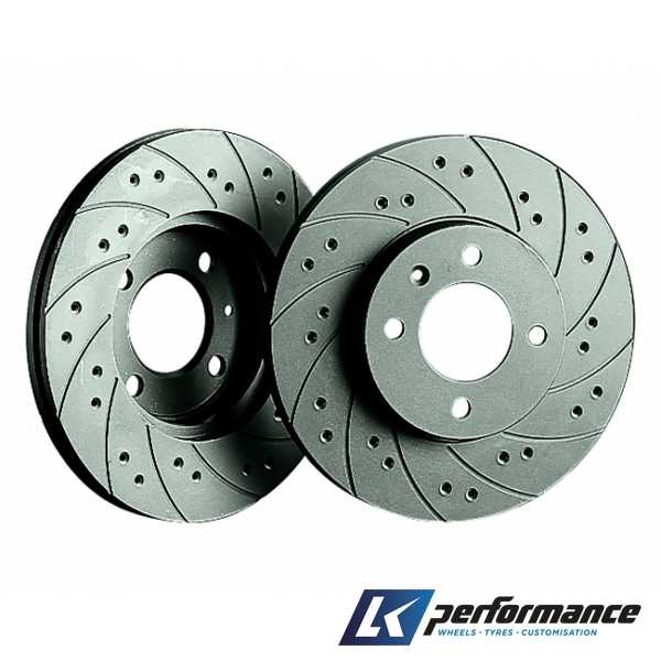 Black Diamond Performance Drilled & Grooved Brake Discs (Rear)